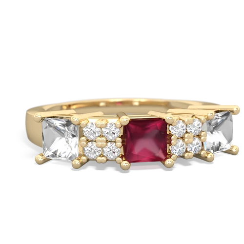 ruby-white topaz timeless ring