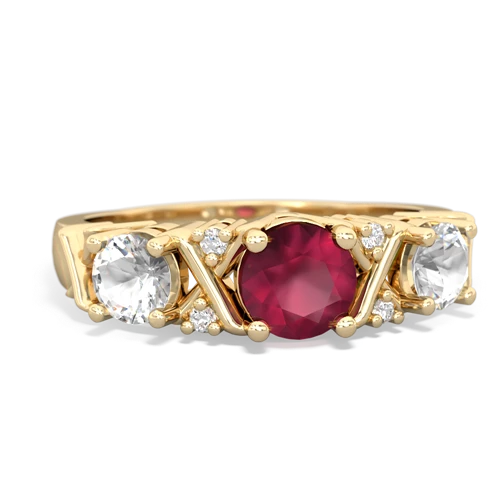 ruby-white topaz timeless ring