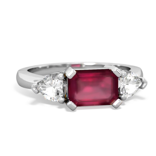 ruby-white topaz timeless ring