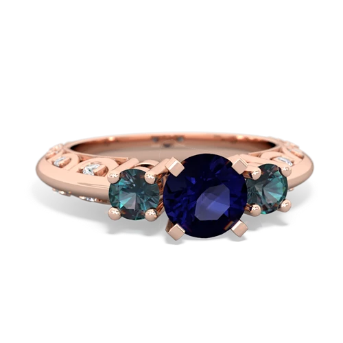 sapphire-alexandrite engagement ring