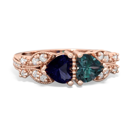 sapphire-alexandrite keepsake butterfly ring