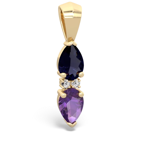 sapphire-amethyst bowtie pendant