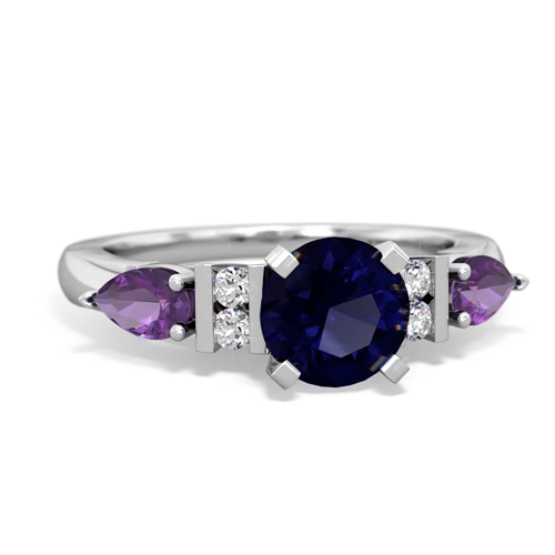 sapphire-amethyst engagement ring