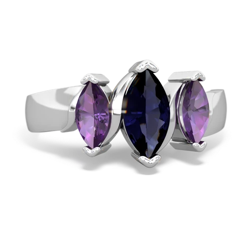 sapphire-amethyst keepsake ring