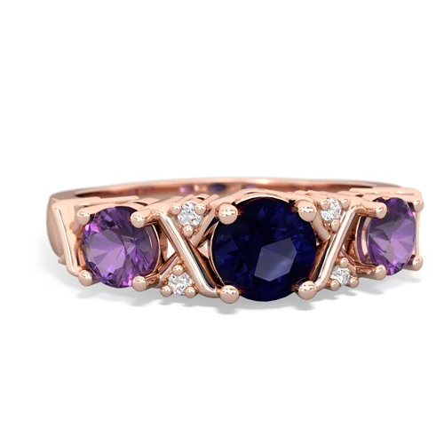 sapphire-amethyst timeless ring