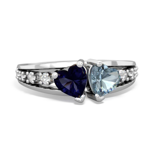 sapphire-aquamarine modern ring