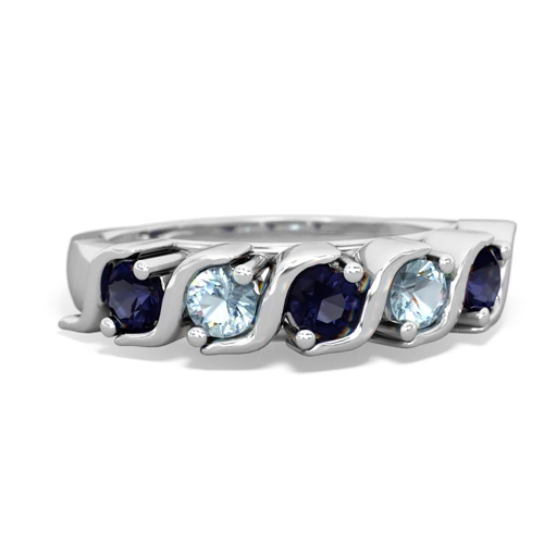 sapphire-aquamarine timeless ring