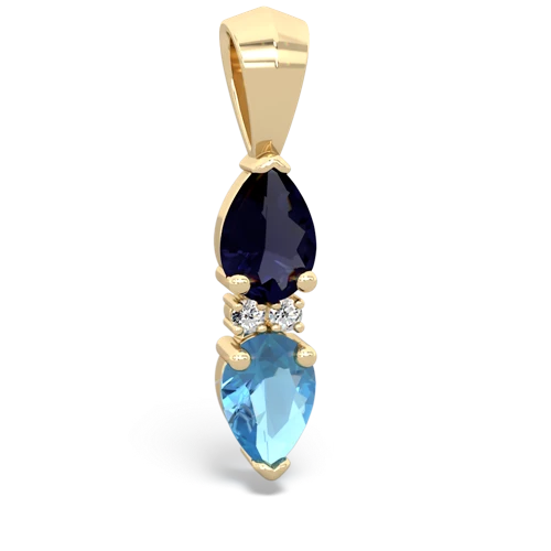 sapphire-blue topaz bowtie pendant