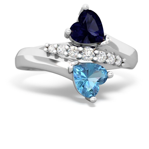 sapphire-blue topaz modern ring