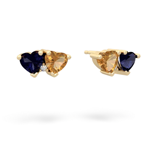 sapphire-citrine  earrings