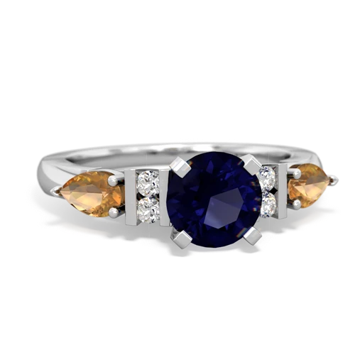 sapphire-citrine engagement ring