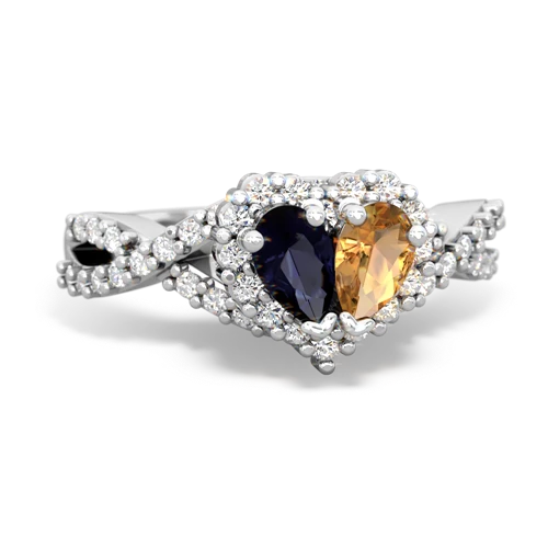 sapphire-citrine engagement ring