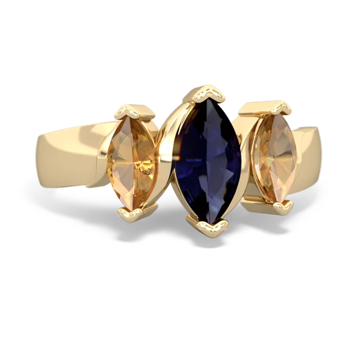 sapphire-citrine keepsake ring