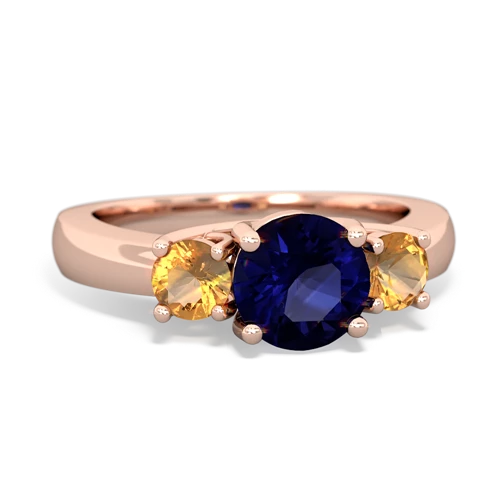 sapphire-citrine timeless ring