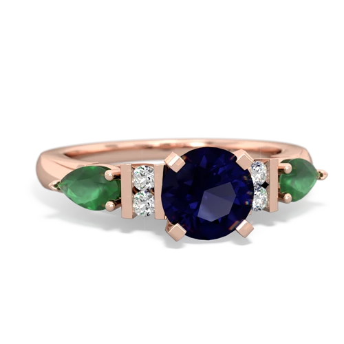 sapphire-emerald engagement ring