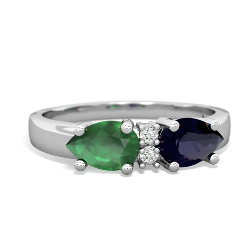 sapphire-emerald timeless ring