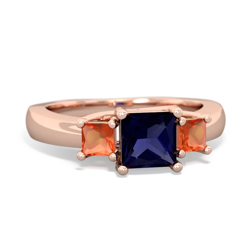 sapphire-fire opal timeless ring