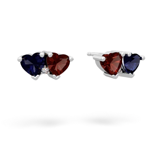 sapphire-garnet  earrings