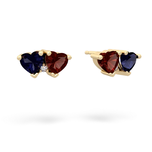 sapphire-garnet  earrings