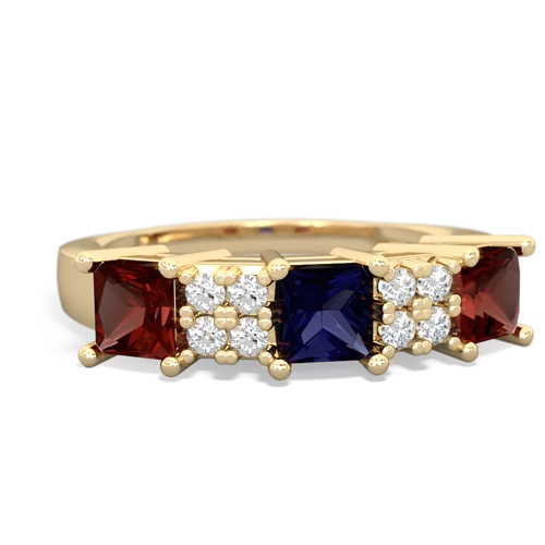 sapphire-garnet timeless ring