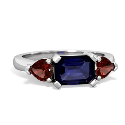 sapphire-garnet timeless ring