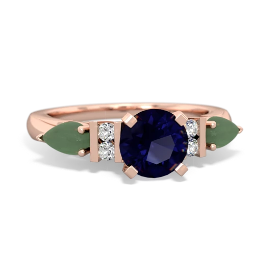 sapphire-jade engagement ring