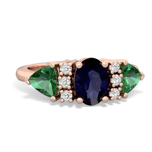 sapphire-lab emerald timeless ring