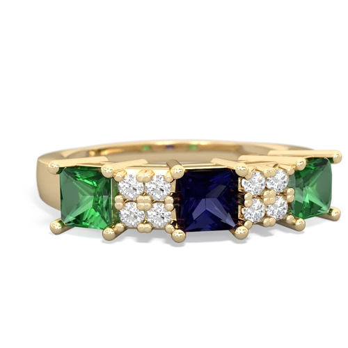 sapphire-lab emerald timeless ring