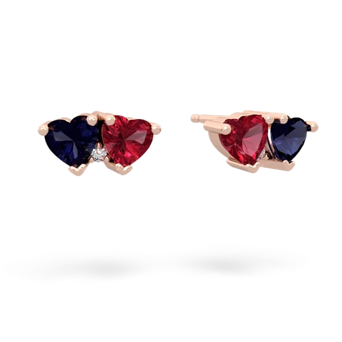 sapphire-lab ruby  earrings