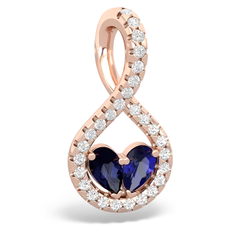 sapphire-lab sapphire pave twist pendant