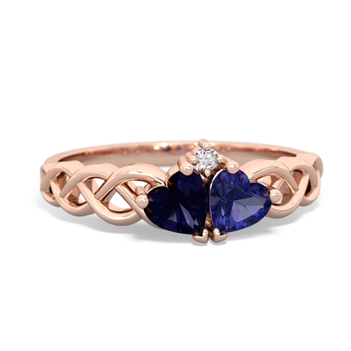 sapphire-lab sapphire celtic braid ring