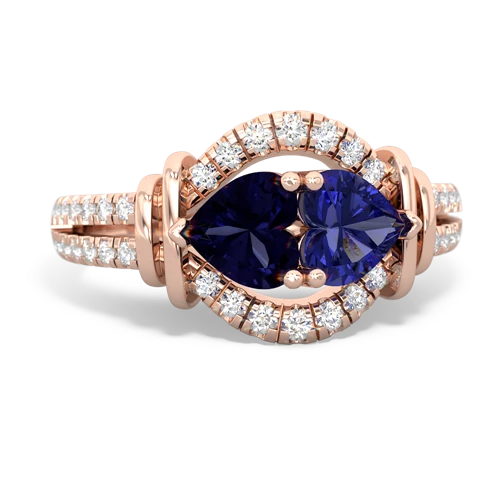 sapphire-lab sapphire pave keepsake ring