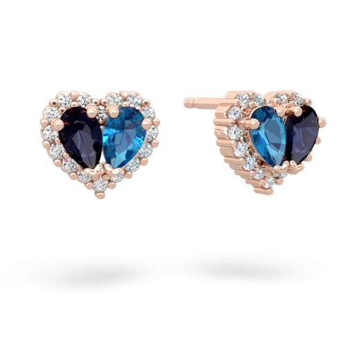 sapphire-london topaz halo-heart earrings