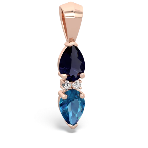 sapphire-london topaz bowtie pendant