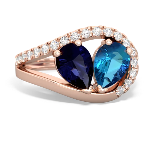 sapphire-london topaz pave heart ring