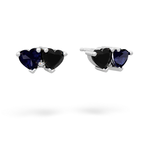 sapphire-onyx  earrings