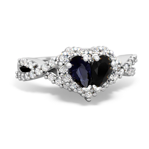 sapphire-onyx engagement ring