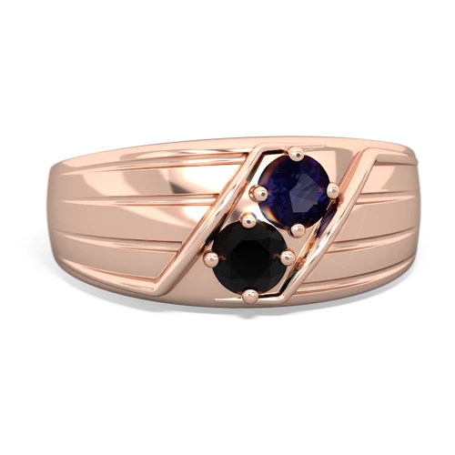 sapphire-onyx mens ring