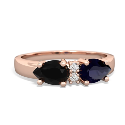 sapphire-onyx timeless ring