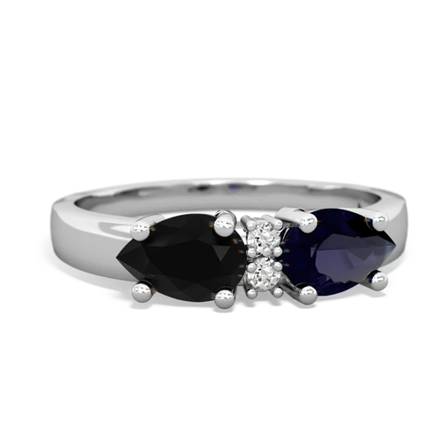 sapphire-onyx timeless ring