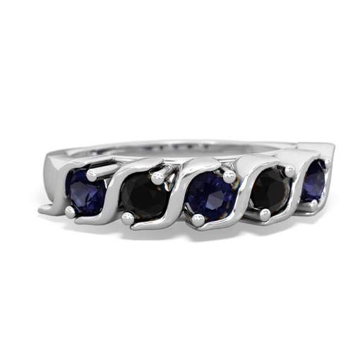 sapphire-onyx timeless ring