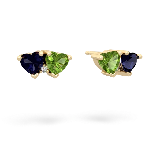 sapphire-peridot  earrings