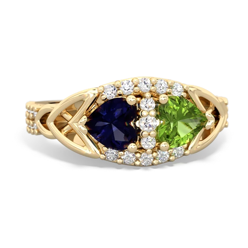 sapphire-peridot keepsake engagement ring