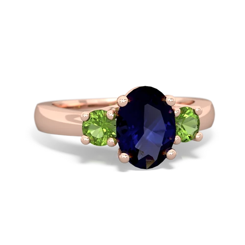 sapphire-peridot timeless ring