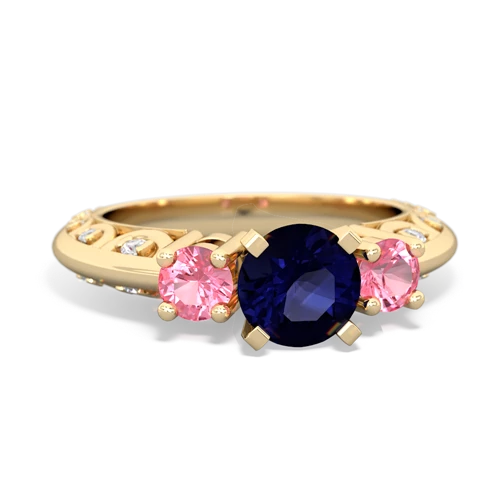 sapphire-pink sapphire engagement ring