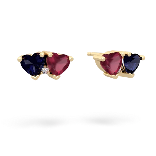 sapphire-ruby  earrings