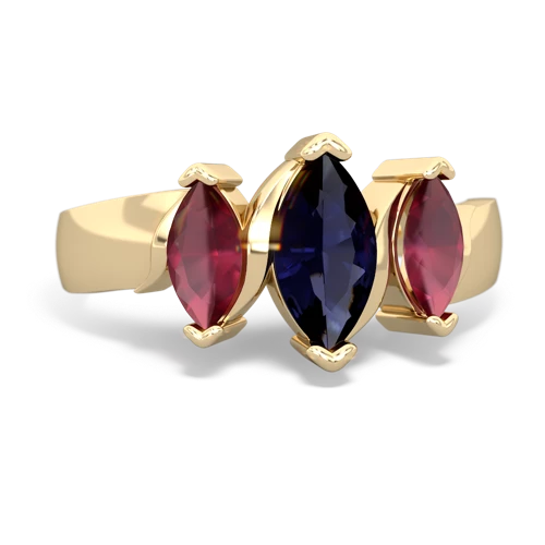 sapphire-ruby keepsake ring