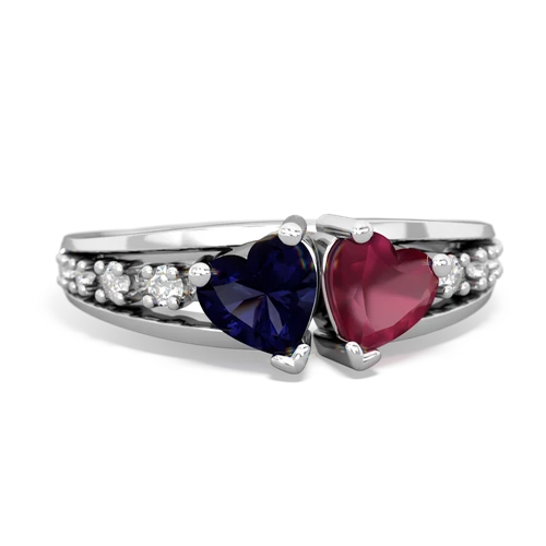 sapphire-ruby modern ring