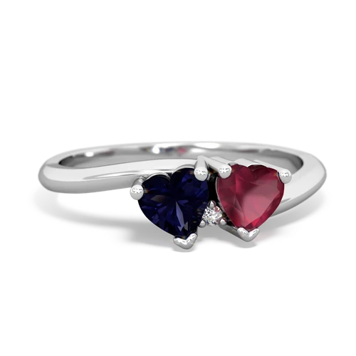 sapphire-ruby sweethearts promise ring