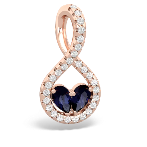 sapphire-sapphire pave twist pendant